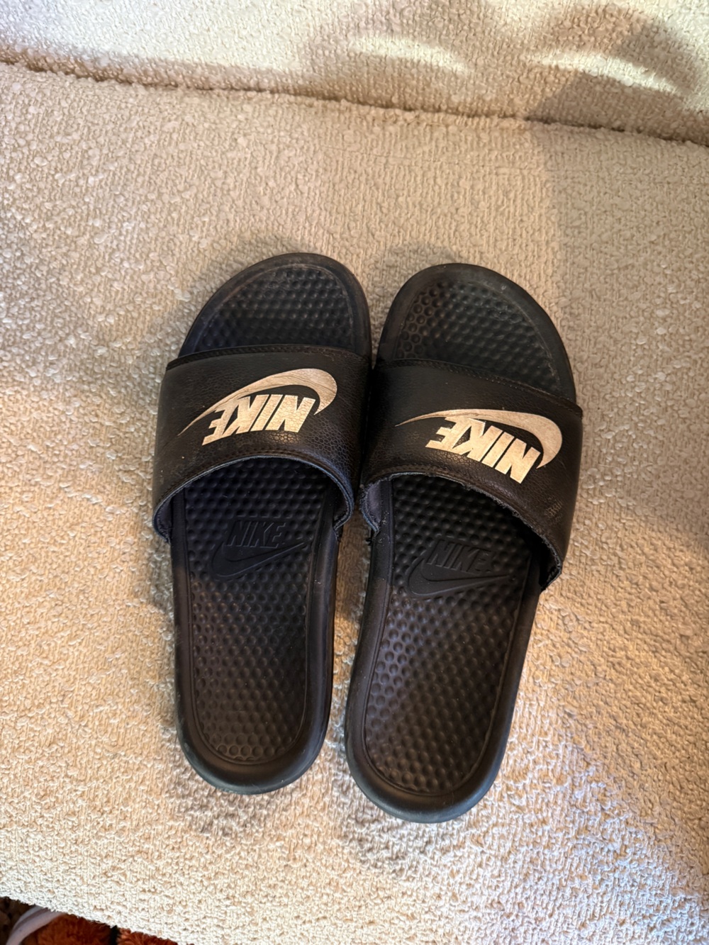 FREE with purchase Nike Black Slide Sandals with White Logo